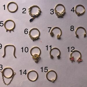 Septum piercing  $10 EACH